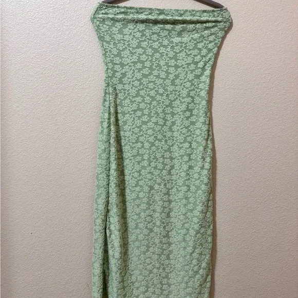 Zesica Cottagecore Mint Lace Strapless Midi Dress Size S Romantic Spring - Picture 2 of 9